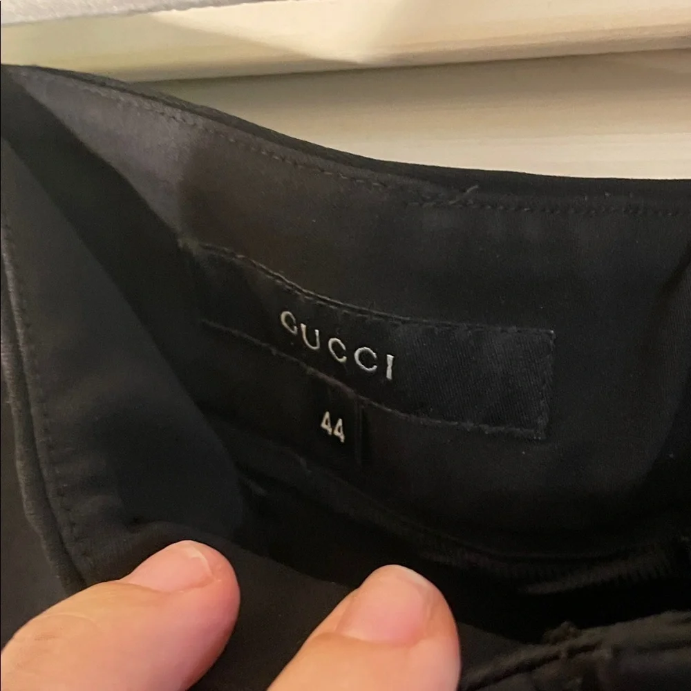 Gucci Men's Black Crisp Laine Wool Dress Pants